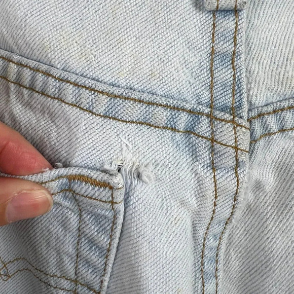 VTG Levi's 521 Jeans Womens Size 8 Floral Applique 90s 1994 Light Wash High Rise - Picture 12 of 15